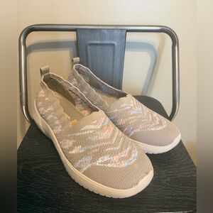 Skechers Seager Cup My Impression Washable Knit Slip On Sneakers Sz 9 Taupe